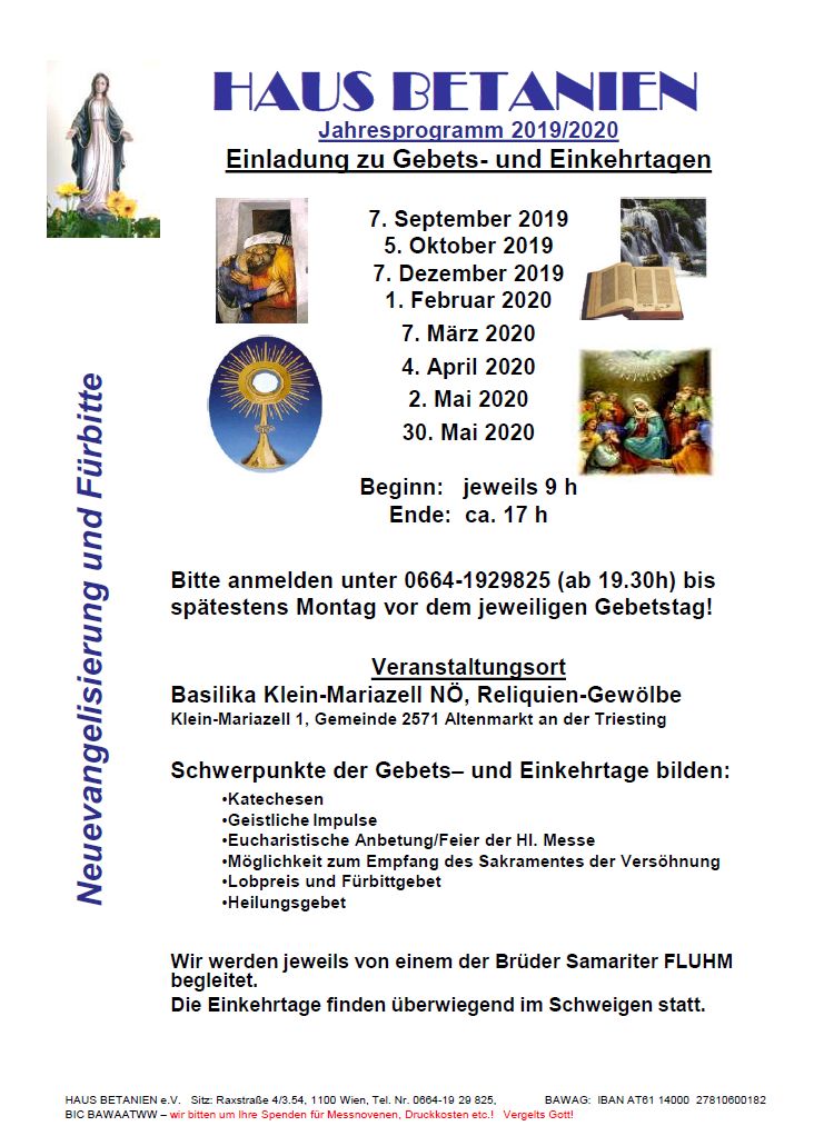 Haus Betanien Programm